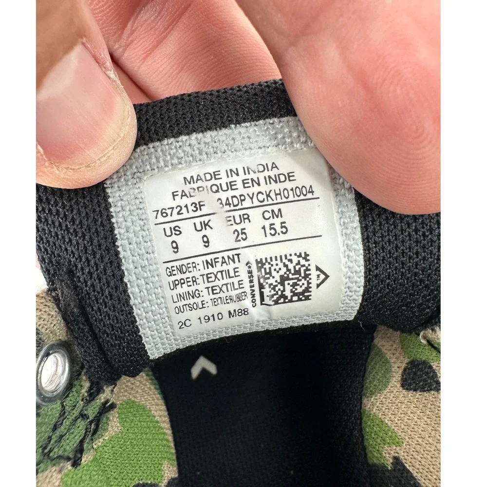 Converse Chuck Taylor All Star Street Mid Camo Black Infant Shoes 9 767213F